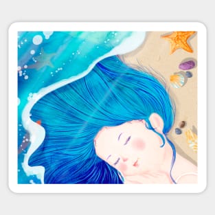 Blue Ocean Waves Sticker